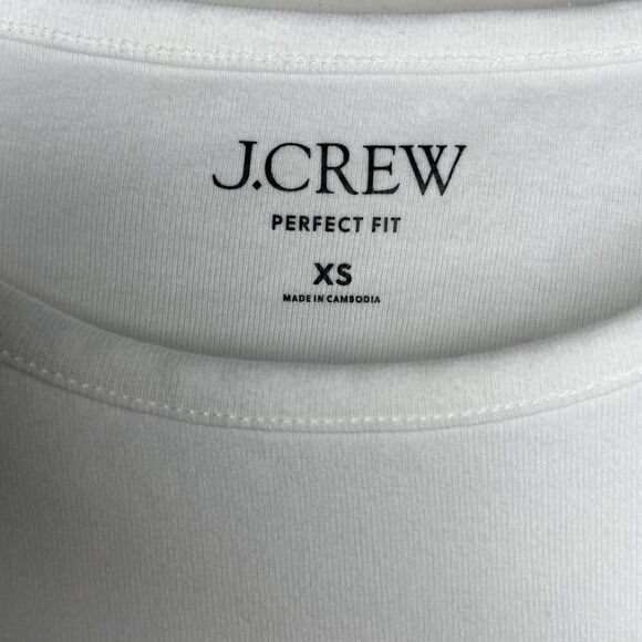 J.CREW Tee Women XS Slim Perfect Fit NEW Crisp White T-Shirt BF355 - Picture 9 of 13
